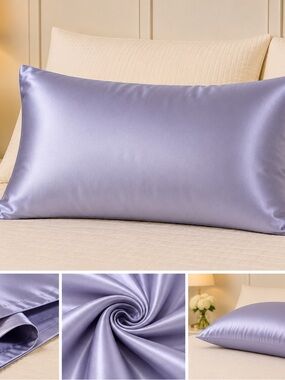 Silky Lavender Satin Pillowcase – Luxury Home Bedding